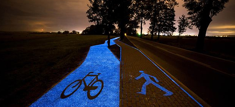 Pierwsza w Polsce świecąca ścieżka rowerowa